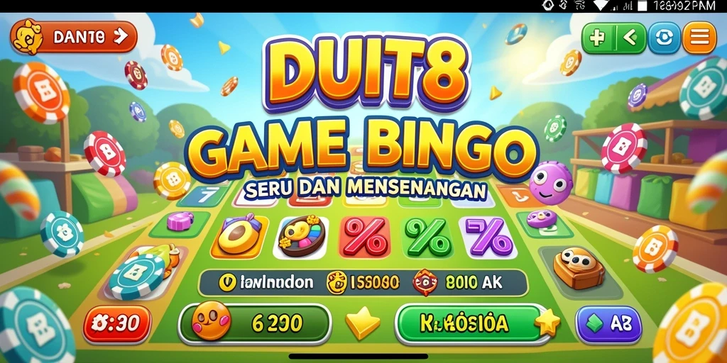 Screenshot gameplay DUIT8 yang menampilkan suasana permainan Bingo.