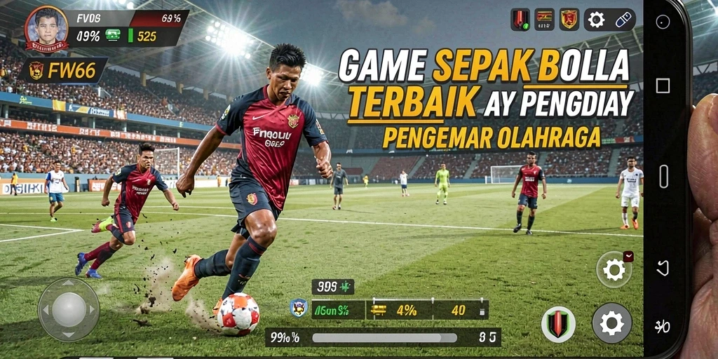 Tampilan gameplay <strong>FW66</strong> yang mendebarkan dan realistis dalam aksi sepak bola.