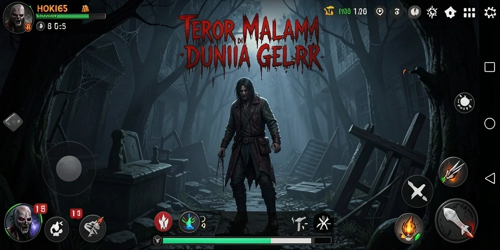 Tampilan gameplay menegangkan di HOKI65 dengan suasana yang mencekam.