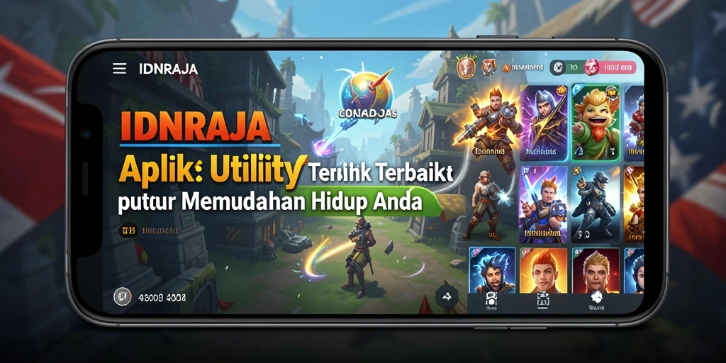Tampilan utama aplikasi IDNRAJA dengan fitur-fitur Utility yang memudahkan.