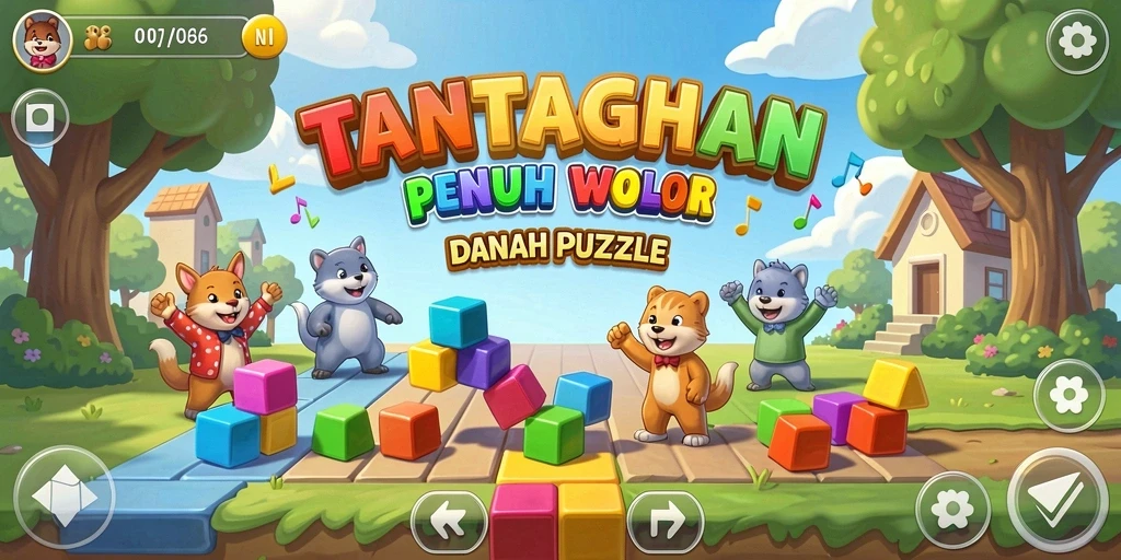 Screenshot N06 menampilkan gameplay puzzle yang menantang dan menarik.