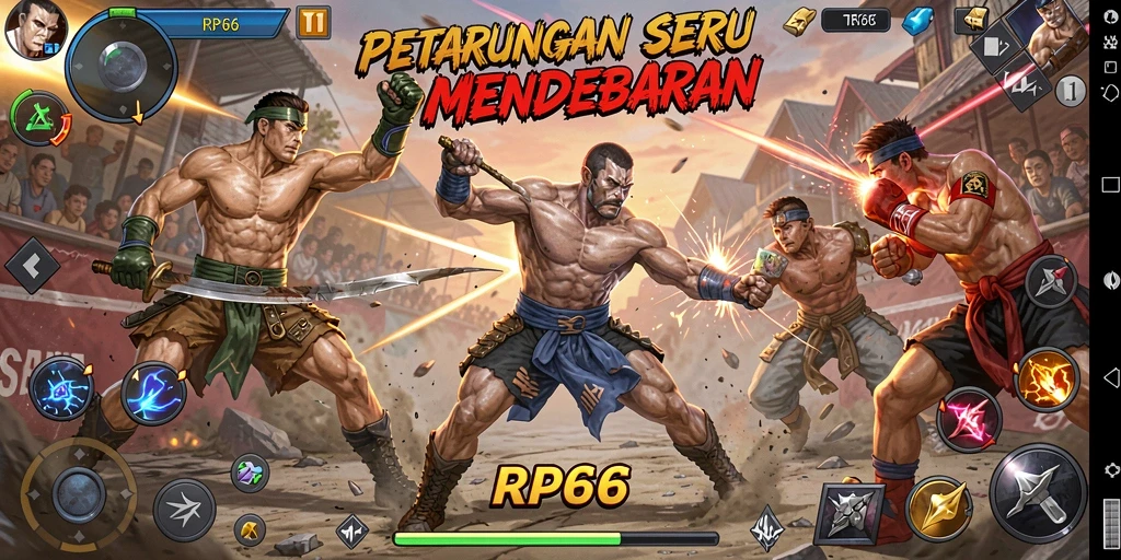 Tangkapan layar menampilkan aksi pertarungan mendebarkan di RP66.