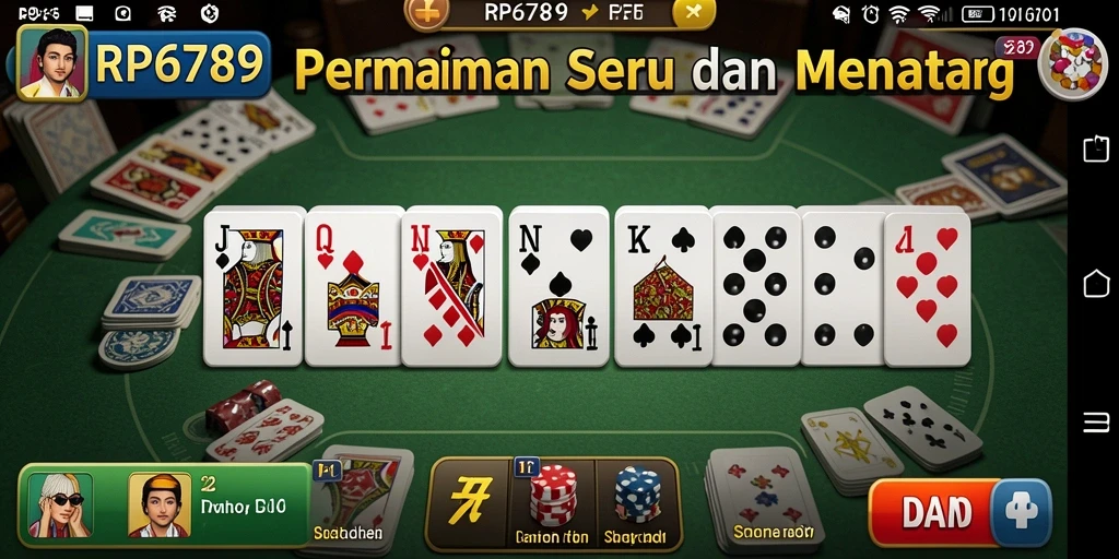 Tampilan gameplay seru dalam RP6789 game Domino.