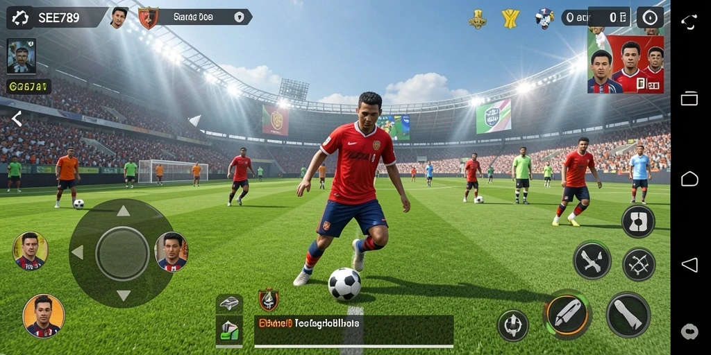 Gameplay sepak bola yang mendebarkan di SEE789.