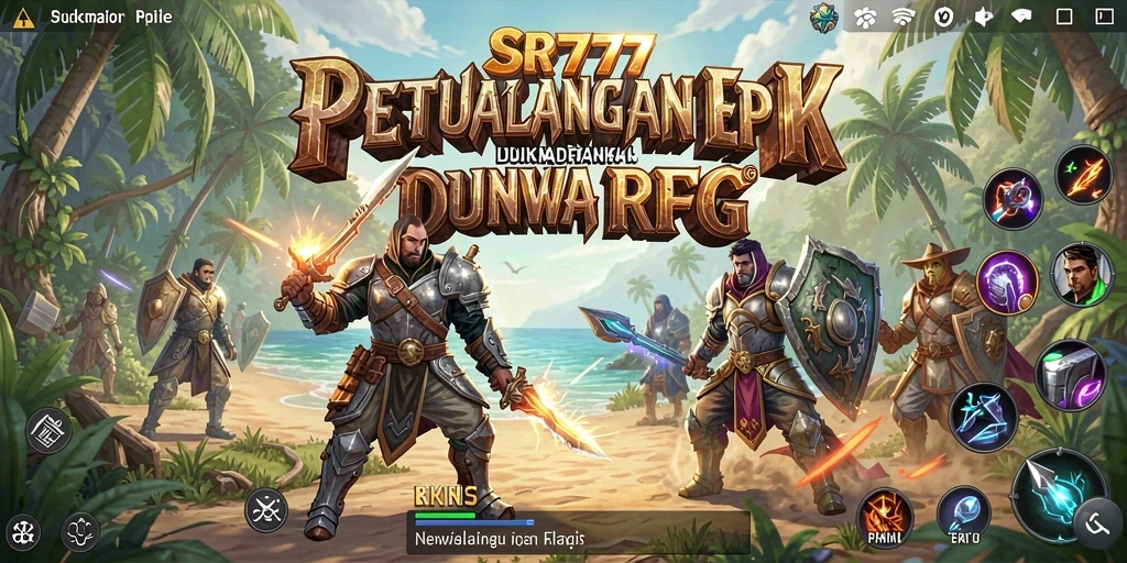 Tampilan gameplay utama SR777 yang menarik dan penuh aksi RPG.