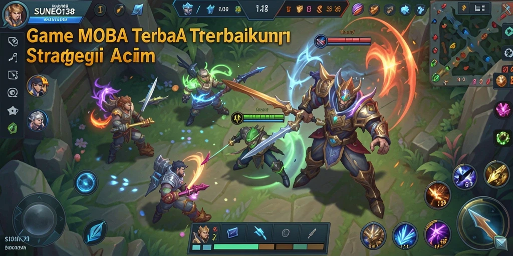 Tampilan gameplay SUNEO138 yang mendebarkan di arena MOBA.
