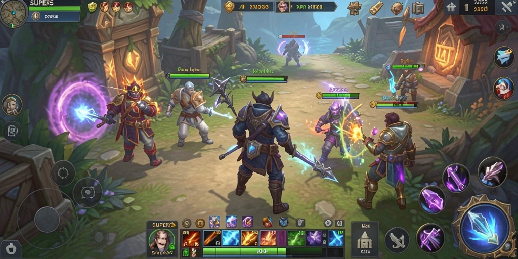 Gameplay SUPER5 yang mendebarkan dalam petualangan ARPG.