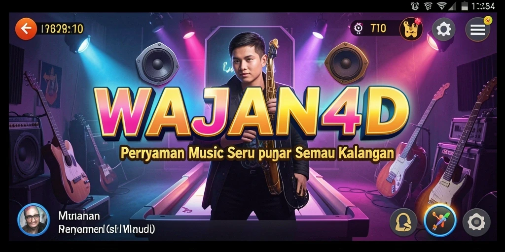 Screenshot gameplay WAJAN4D yang menampilkan tantangan musik seru.